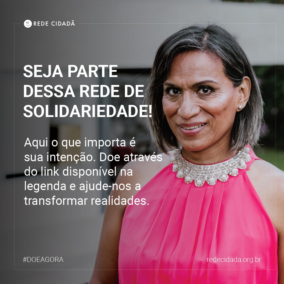 Sua doação significa uma oportunidade para pessoas em vulnerabilidade social. Você pode doar por meio da nossa plataforma de doações: redecidada.apoiar.co . Você também pode doar via Pix pelo e-mail querodoar@redecidada.org.br.
