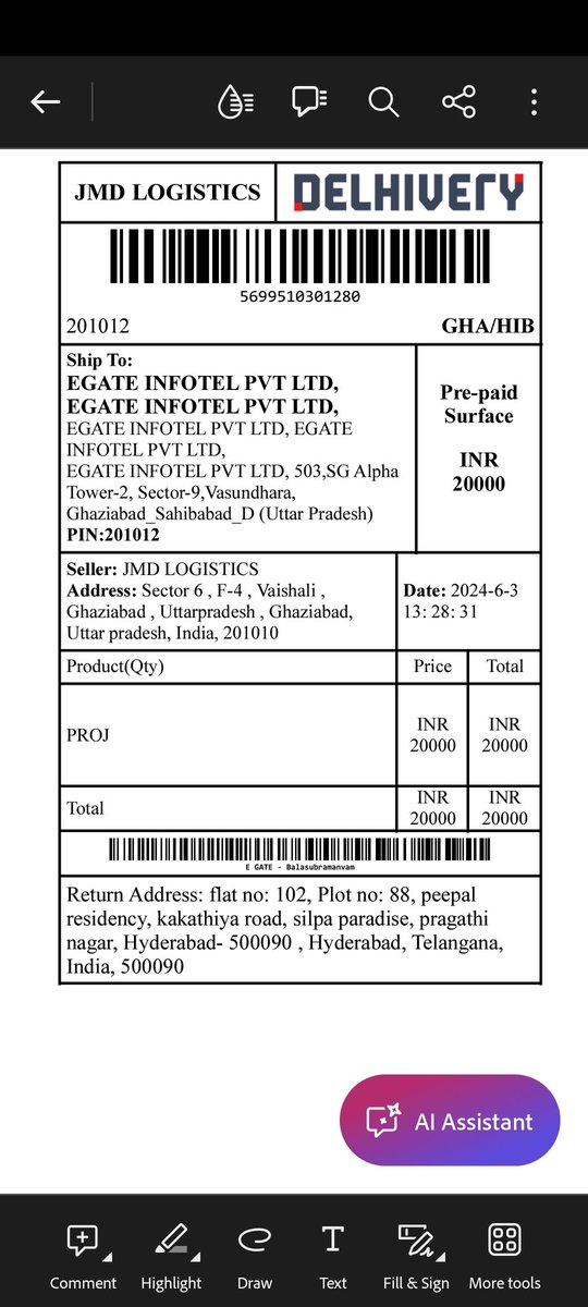 BaluThota6's tweet photo. Could you please look into the issue and ensure that it is resolved as soon as possible. I would appreciate your urgent attention to this matter. Here I am providing photos @egate_world
@EgatePvt @egate #egateinfotelpvtltd https://t.co/IMViIW2zXA