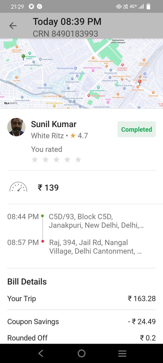 sandys91050585's tweet photo. @ Sunil Kumar
Mini white ritz
 The AC wasn't working, he took extra money, images att https://t.co/Vc64JgRuJ5