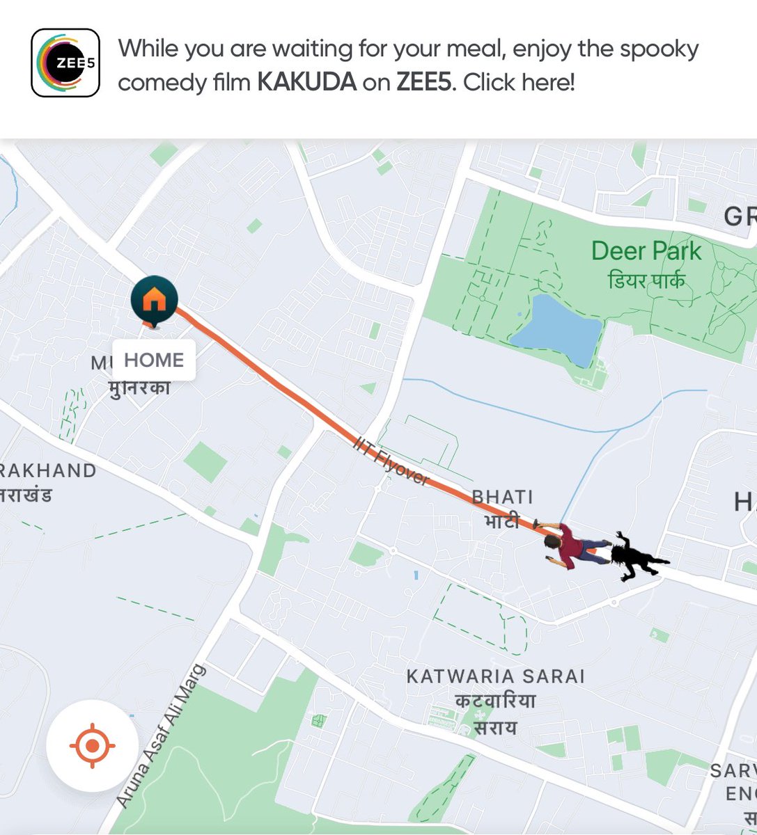 leosamit's tweet image. So @Swiggy is promoting #Kakuda movie and I thought bechare driver ka accident ho gaya 😭
