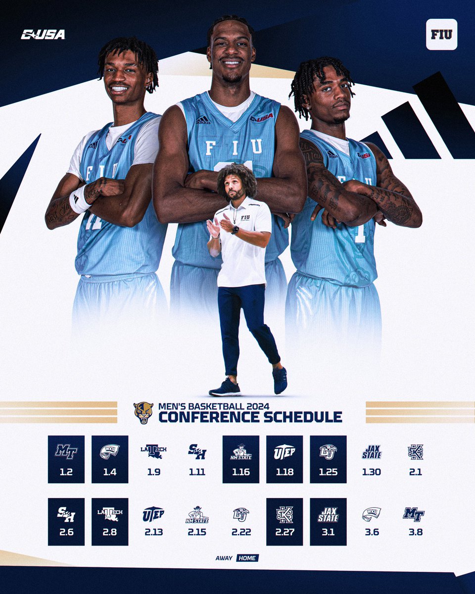 FIUHoops's tweet photo. get those calendars out, the @ConferenceUSA schedule is here 🗓️ https://t.co/FYmMioo1GH