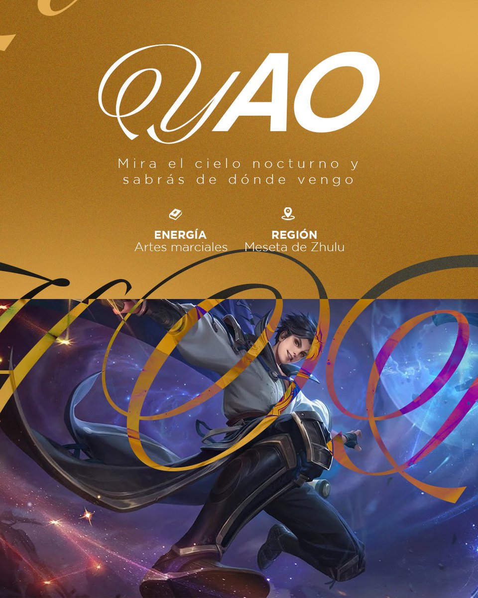 3vTeamLOL's tweet photo. 🌟Ojos atentos, ahí viene la estrella🌟
📘El artista marcial que rompe la línea cada vez que comienza una pelea.
🗺️Oriundo de la Meseta de Zhulu, Yao se dispone a abrirse paso en el meta de #HONOROFKINGS
@JanusEsports 🃏 @HOKLATAM
#HOK #J3V https://t.co/u8pUNQ4Unl