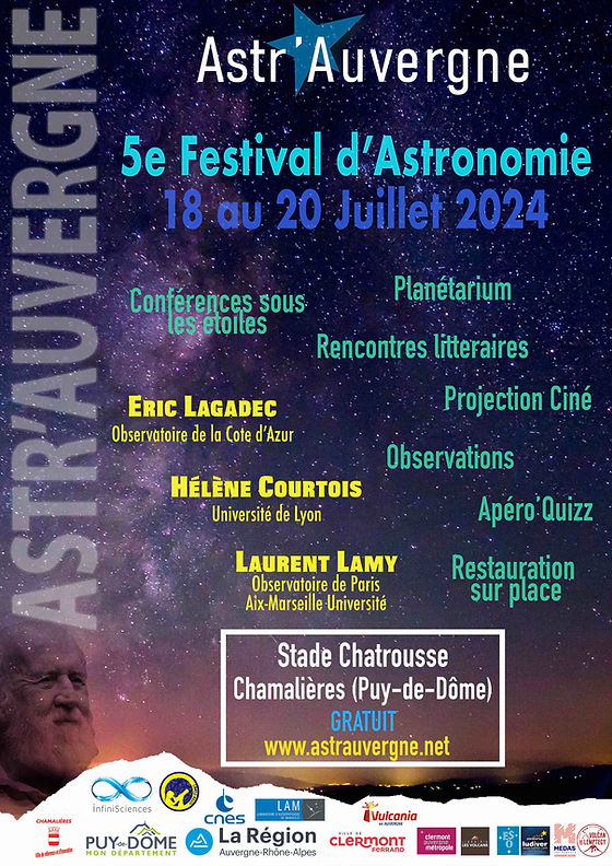 Un événement à ne pas rater si vous êtes en Auvergne entre le 18 et le 20 juillet. Et c'est gratuit !
Plus d'infos ici: astrauvergne.net
On s'y retrouve ?