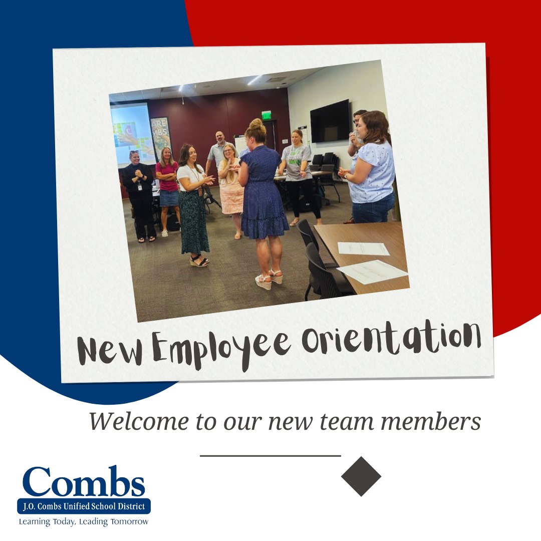 JOCombsUSD's tweet photo. Welcome to the Combs Family!
We had an incredible two days welcoming our newest team members at JO Combs Unified School District. The energy, enthusiasm, and dedication everyone brings is truly inspiring.
#Welcome #NewEmployees #TeamCombs #GreatSchoolYear #EducationExcellence https://t.co/2YjAWapaip