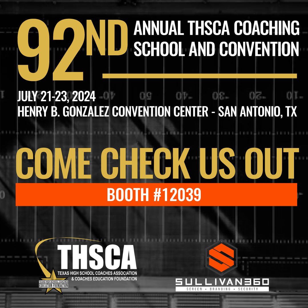 Sullivan_360's tweet photo. 🚨WIN up to 5K for YOUR team's stadium branding🚨
COACHES, ENTER NOW:
1⃣ Follow us @Sullivan_360 
2⃣ Like this post
3⃣ Re-tweet this post

We'll start announcing winners right here on Twitter! Every post is a chance to win.
#THSCA https://t.co/7gqpgO8lhq