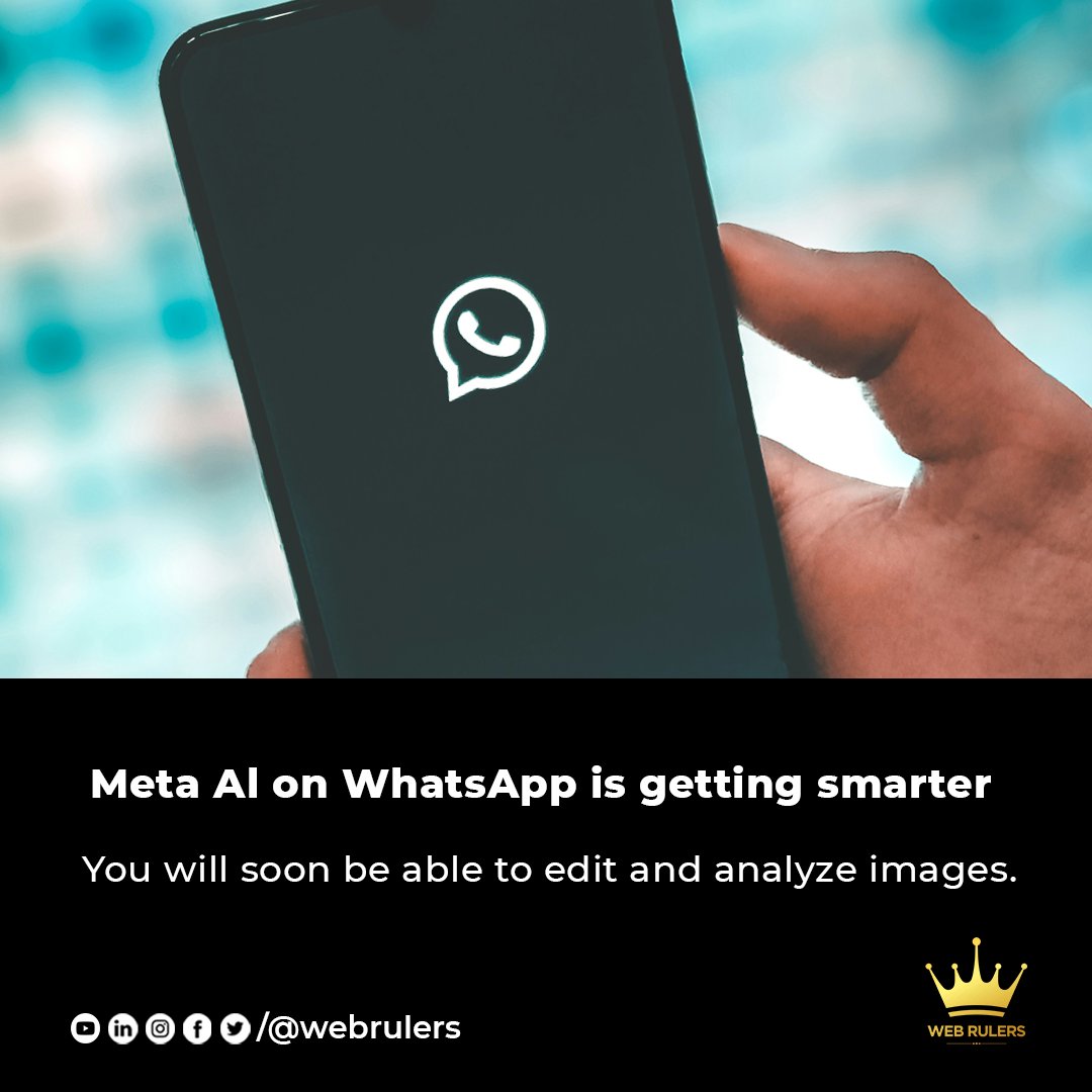 webrulers's tweet photo. On the WhatsApp beta version 2.24.14.20, users are being offered two new capabilities of Meta Al. Users can upload their images or capture one using the camera button on the bottom right corner. Meta also says the photos uploaded will be analyzed by Al, including facial features. https://t.co/5zniw6h1VV