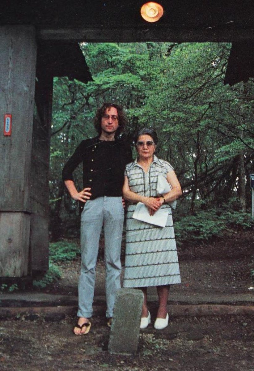 John Lennon with his mother in law, Isoko, in 1977

📸 © Yoko Ono