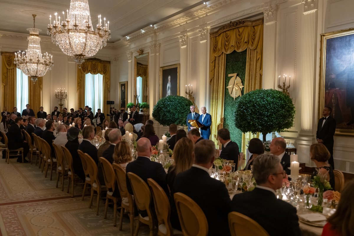 Jill and I were honored to have so many close Allies and close friends in the same room yesterday evening at the White House.

We may not share a common language or common border – but we are neighbors because we all share common beliefs.
