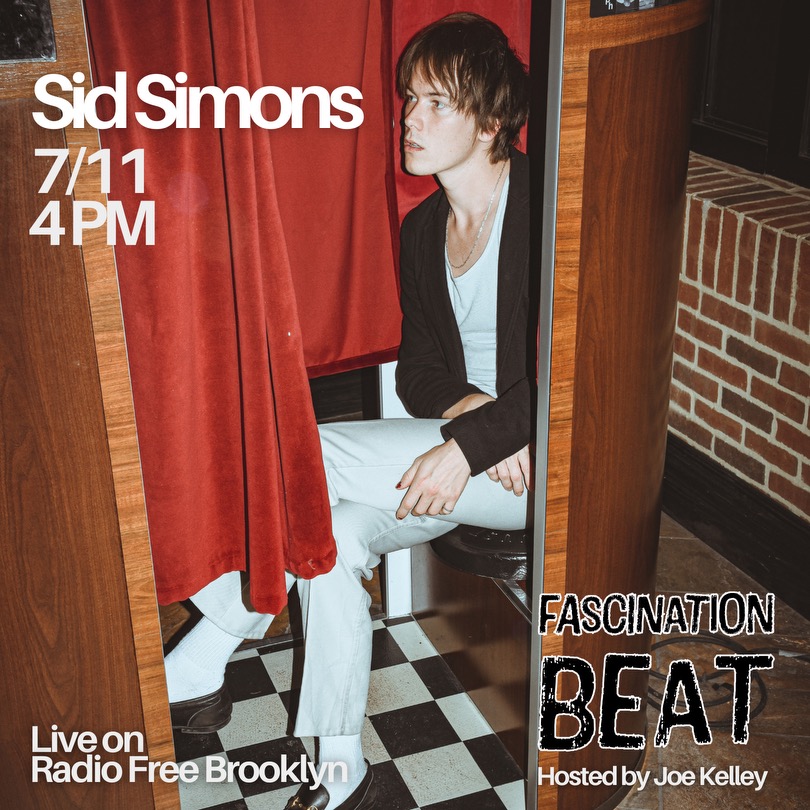 Joe Kelley (@joe_kelley) on Twitter photo Join me today at 4 PM for a new episode of Fascination Beat on Radio Free Brooklyn!
This week, I'm thrilled to sit down with NYC's own indie-crooner <a href="/sidsimonsmusic/">Sid Simons</a> .
Tune in live at radiofreebrooklyn.org. 🎶 Join me today at 4 PM for a new episode of Fascination Beat on Radio Free Brooklyn!
This week, I'm thrilled to sit down with NYC's own indie-crooner <a href="/sidsimonsmusic/">Sid Simons</a> .
Tune in live at radiofreebrooklyn.org. 🎶