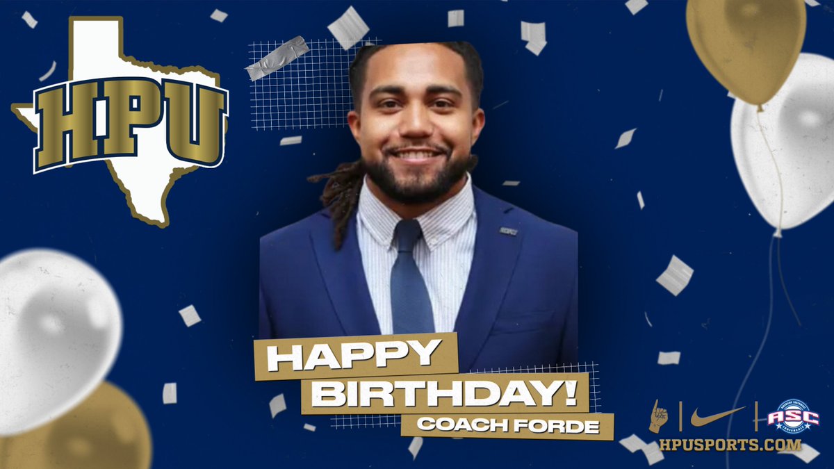 Join us in wishing our Co-Defensive Coordinator, Nick Forde, a very Happy Birthday 🎂🎉

We hope you have a great day <a href="/DBCoachForde/">Nick Forde</a>. Thanks to your efforts, <a href="/HPUFootball/">Howard Payne University Football</a> continues to thrive.  Have a blessed day!!

#StingEm
