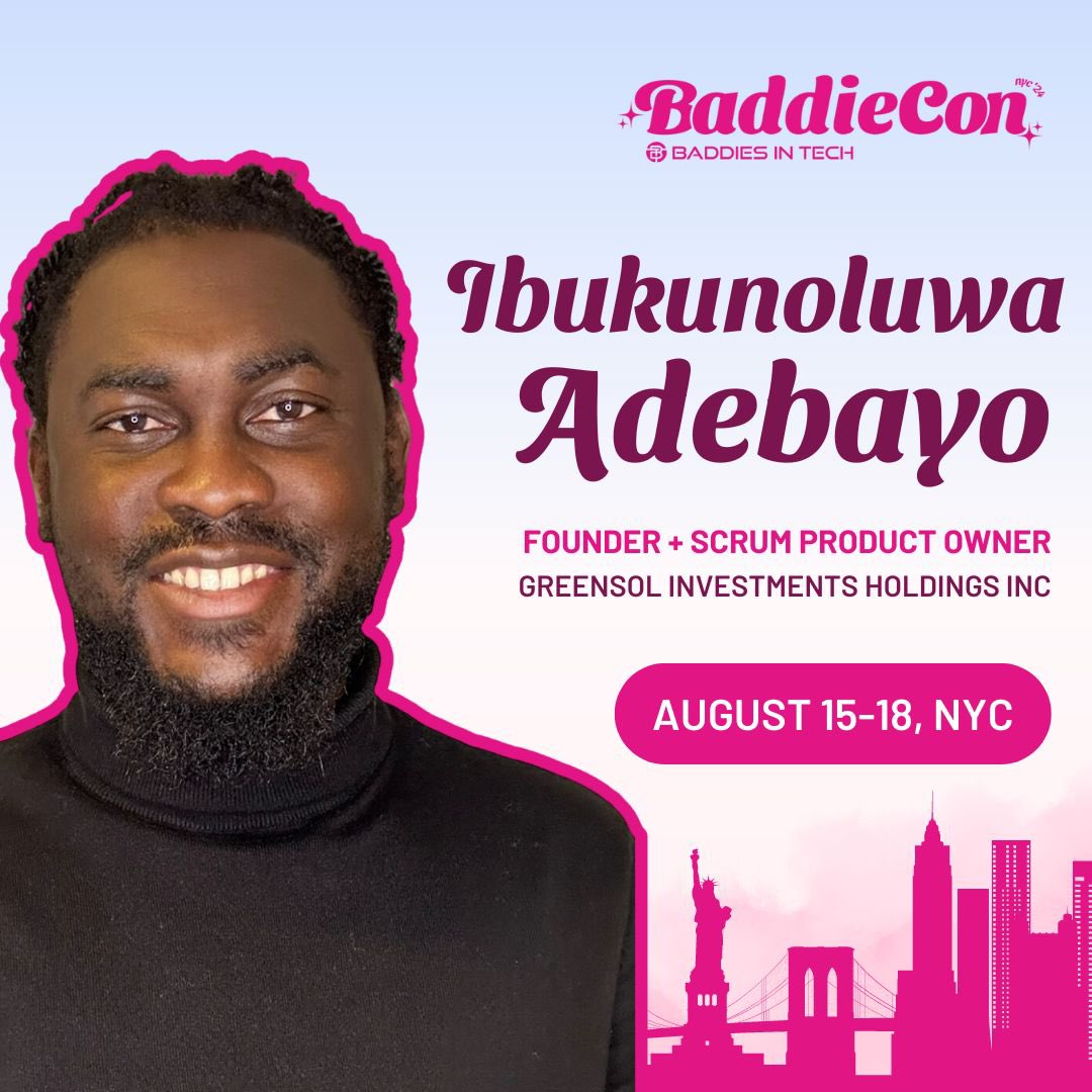 greensol_io's tweet photo. Hello Twitter fam, 

Our Founder @asktheibk will be speaking at @baddiesintech  second annual conference, happening in NYC at Civic 
Hall, August 15-18. https://t.co/7KIxzEmIzt