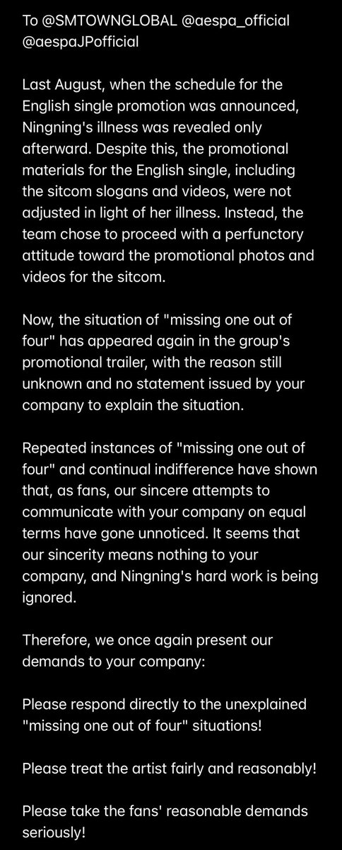 NingNing_Bar's tweet photo. To @SMTOWNGLOBAL @aespa_official @aespaJPofficial

‼️Where is Ningning in [aesparty EP.05-06]‼️
‼️Please be fair to Ningning‼️

#SMTREATNINGNINGBETTER 
#NINGNINGDESERVEBETTER
#NINGNING #닝닝 #ニンニン
#aespa #에스파 https://t.co/A0GPRoWER0