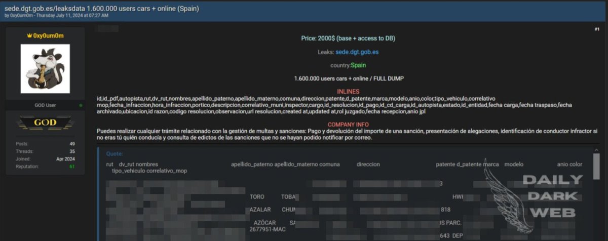 🇪🇸 Los datos de la DGT ya a la venta