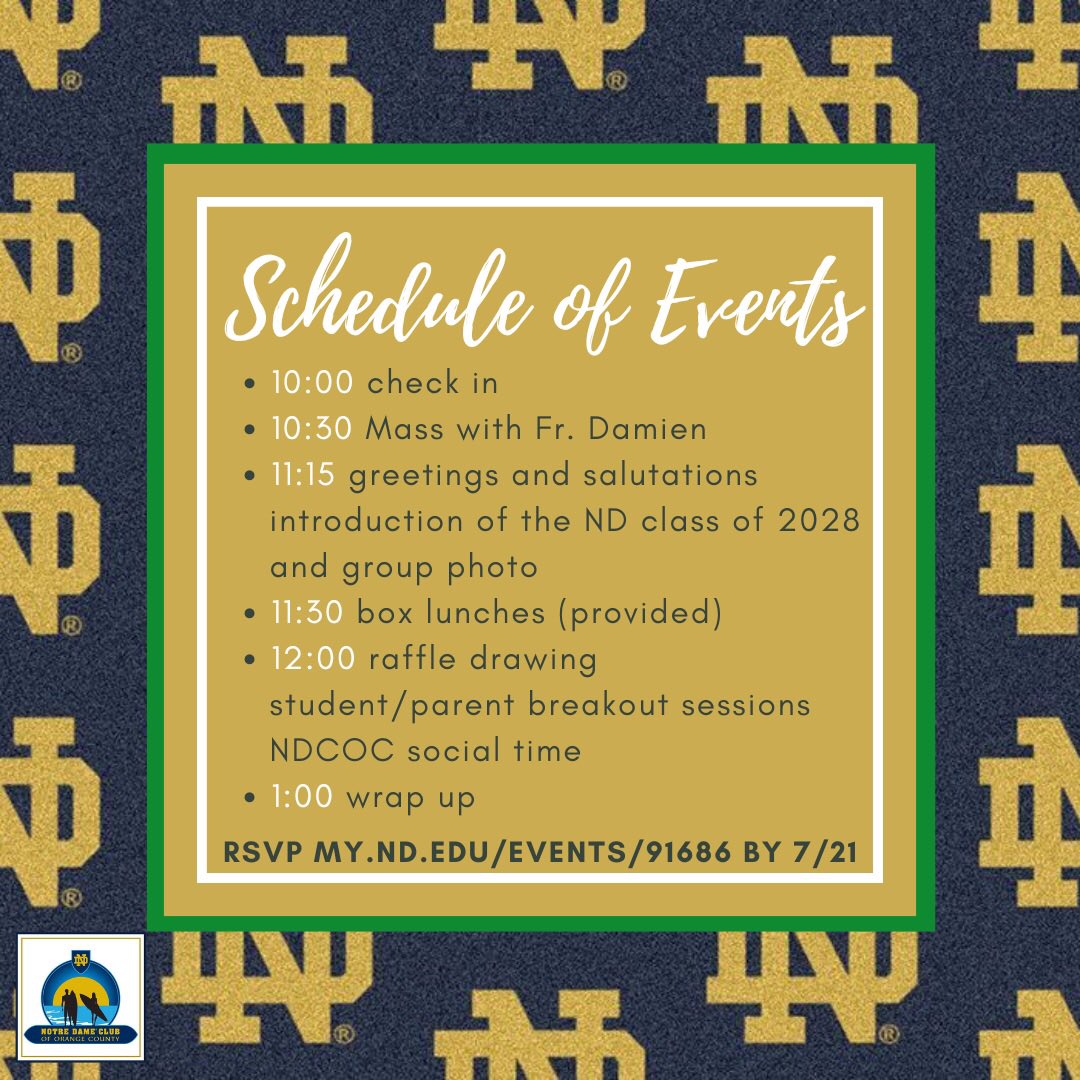 ND Club of Orange Co tweet media