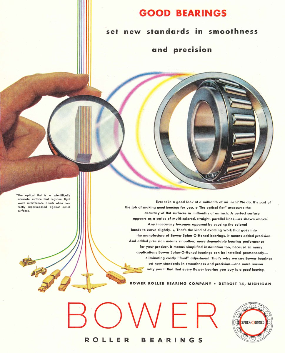 BowerHDBearings's tweet photo. Bower Bearings have been the industry standard for heavy duty bearings since 1904. Precision and durability are critical for Bower quality. This vintage ad demonstrates that heritage that has been carried forward for over 100 years. That's the Power of Bower. https://t.co/WonW72Ohz3