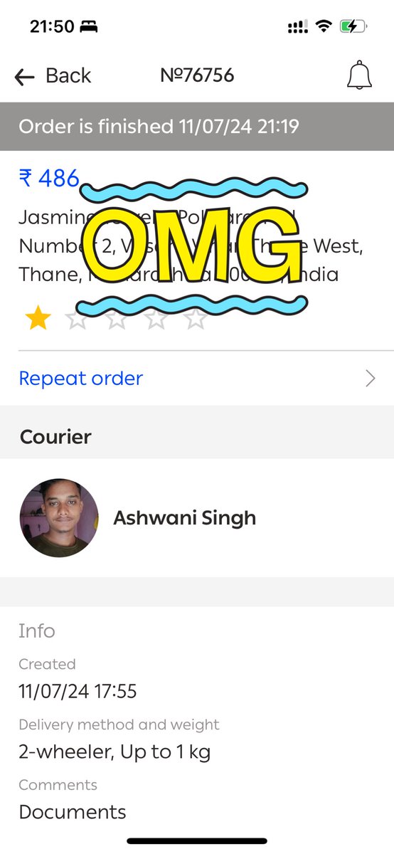 BuzzSailors's tweet photo. @BorzoIndia Ashwani Singh (phone number: 9569422524) collected a payment from the house where the parcel was delivered on 11th July 2024. The service was already paid for online, but he took advantage and collected the payment again from the delivery location. Please refund https://t.co/GMGb5hnROJ