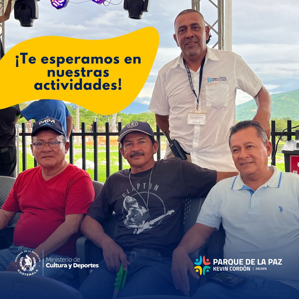 Parquekevingt's tweet photo. Recuerda estar pendiente de nuestras redes sociales, donde compartimos cada una de las actividades a realizar 🥳🙌
¡Te esperamos!

#GuatemalaSaleAdelante #DeporteSaleAdelante https://t.co/vUfuP2iyps