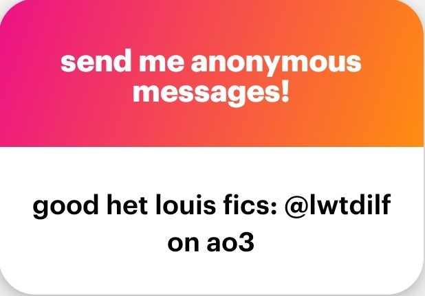 I've read all of their fics already we need something NEW