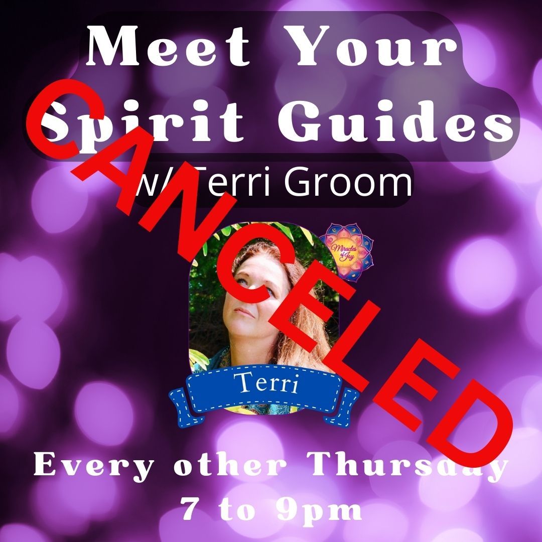 miraclesofjoy's tweet photo. Meet Your Spirit Guides with Terri has been canceled for this evening. We apologize for any inconvenience. https://t.co/3uWo7fQCK6