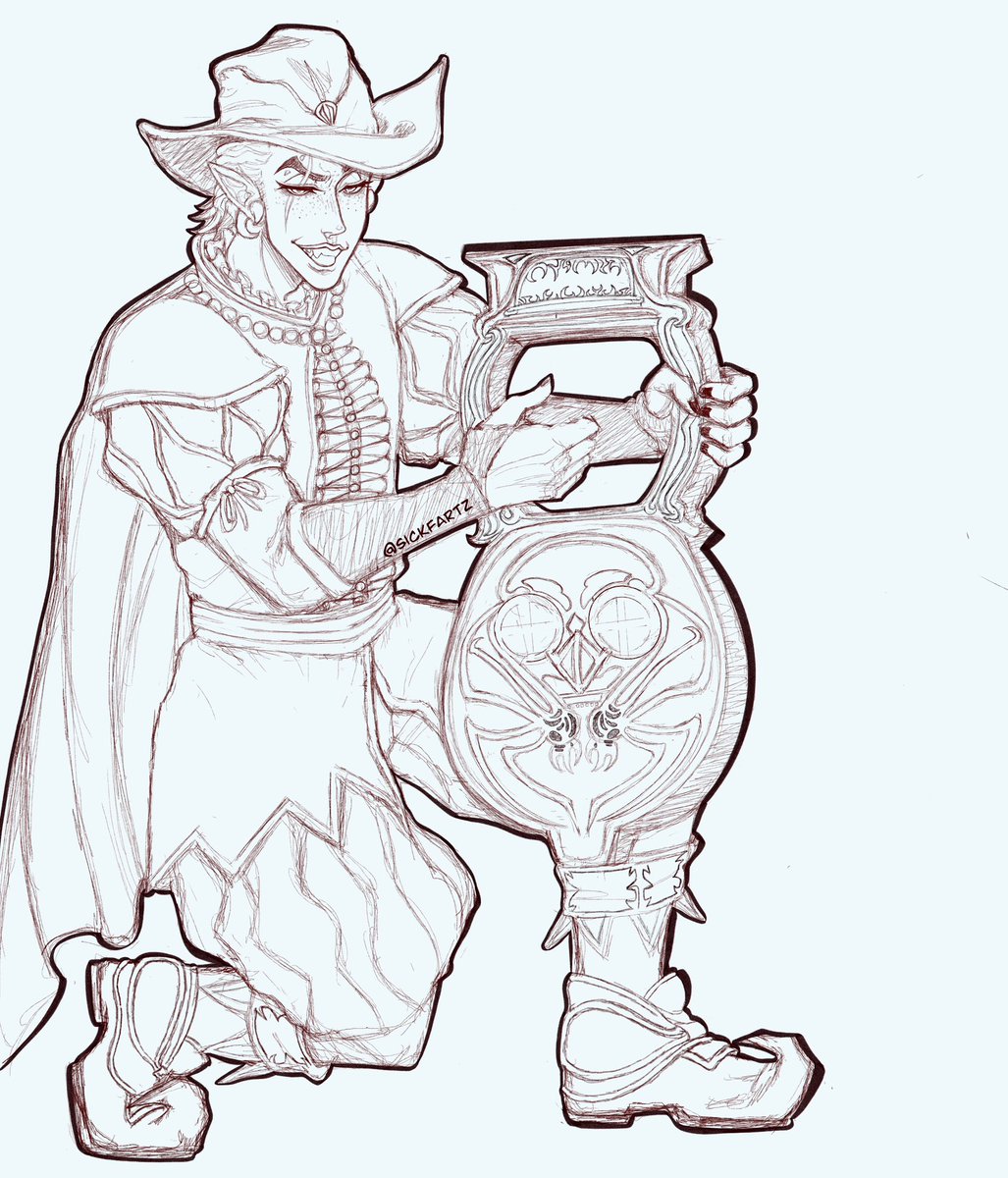 Sickfartz's tweet photo. Sikk The NIght #Bard 😉 dropping art of my #BG3Tav #BaldursGate3 #BG3 #originalcharacter #oc #digitalart https://t.co/xAijzZd1zW
