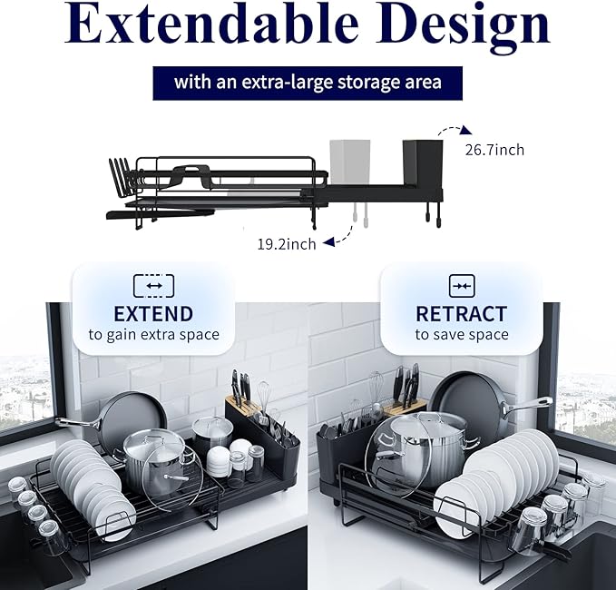 insaneassets's tweet photo. Kitsure Large Dish Drying Rack

Material:Stainless Steel
Brand:Kitsure
Color:Black
Recommended Uses For Product:Kitchen
Mounting Type:Sink,Tabletop
Special Feature:Expandable, Premium
Manufacturer:Kitsure 

Product Link- https://t.co/ja2wf3naOp https://t.co/XvnwN0uTKa
