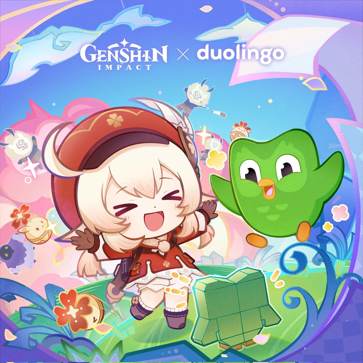 원신 × duolingo 콜라보 일러스트

좋은 아침이야! 명예기사 언니 오빠들! 클레가 새로운 친구를 만났어! 헤헤... 클레랑 같이 모험을 떠나자!

리딤코드 - DUOIMPACT