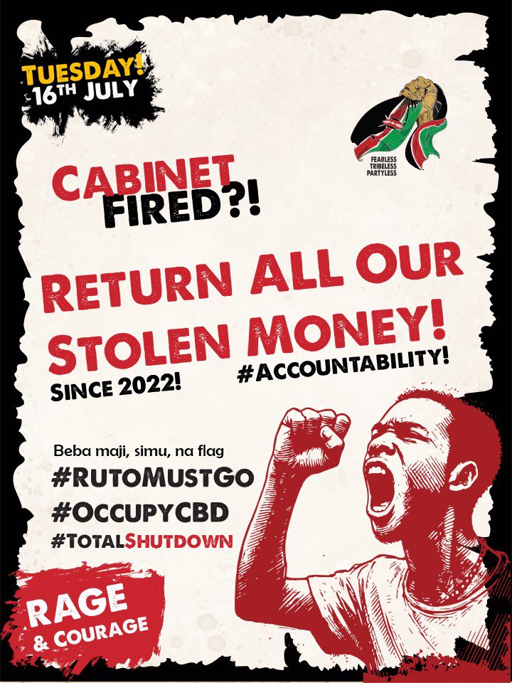 Wamathai's tweet photo. All the former cabinet ministers must be audited and any public money misappropriated returned. 
#RutoMustGo
#OccupyCBD https://t.co/PzUSZWO1XL
