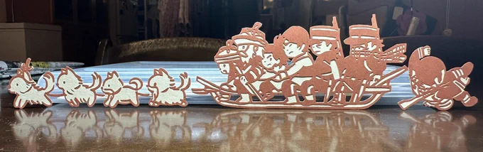意外に切るとこいっぱいで大変だった 今年の2月23日から始めた金カム切り絵、41個目 #ゴールデンカムイ #切り絵
