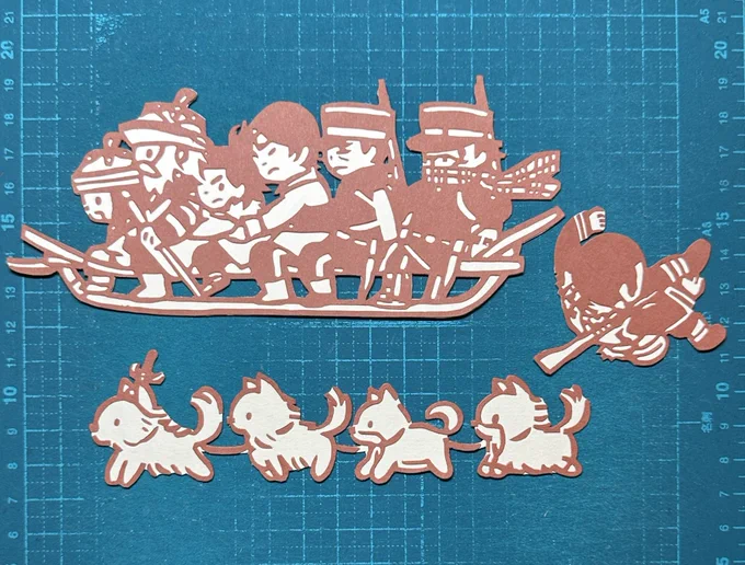 意外に切るとこいっぱいで大変だった 今年の2月23日から始めた金カム切り絵、41個目 #ゴールデンカムイ #切り絵