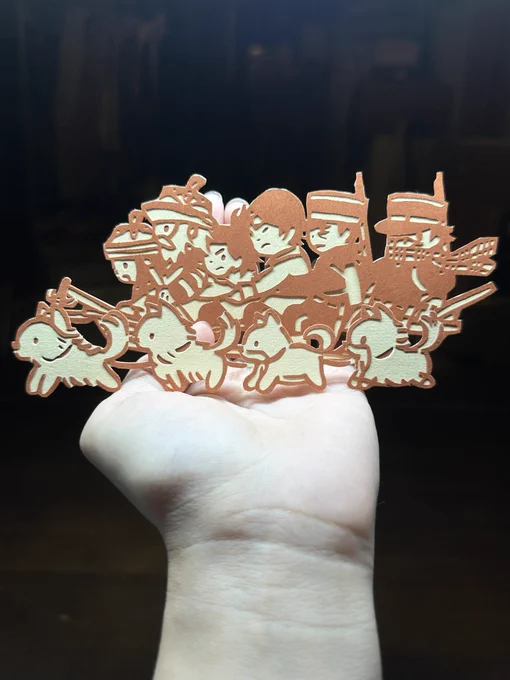 意外に切るとこいっぱいで大変だった 今年の2月23日から始めた金カム切り絵、41個目 #ゴールデンカムイ #切り絵