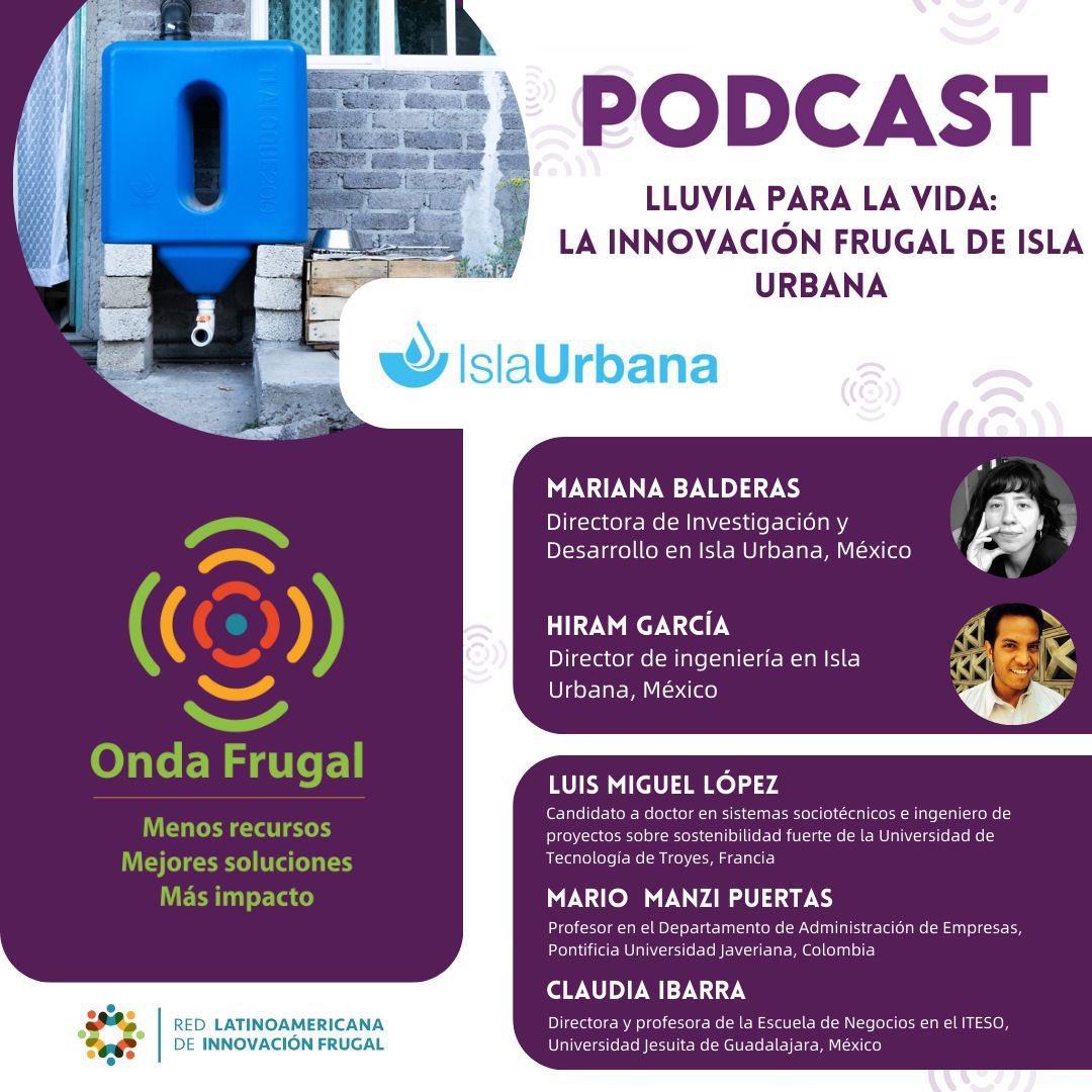 Red Latinoamericana de Innovación Frugal (@redfrugal) on Twitter photo Estamos emocionados de compartir el nuevo episodio de Onda Frugal sobre cómo la captación de agua de lluvia está transformando comunidades en México con Isla Urbana. 💡🌱 <a href="/IslaUrbana/">IslaUrbana</a>
Escúchalo aquí: open.spotify.com/episode/3xNHks…
#OndaFrugal #IslaUrbana #InnovaciónFrugal Estamos emocionados de compartir el nuevo episodio de Onda Frugal sobre cómo la captación de agua de lluvia está transformando comunidades en México con Isla Urbana. 💡🌱 <a href="/IslaUrbana/">IslaUrbana</a>
Escúchalo aquí: open.spotify.com/episode/3xNHks…
#OndaFrugal #IslaUrbana #InnovaciónFrugal