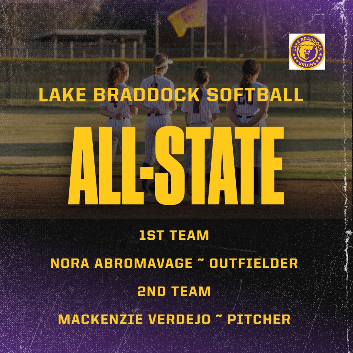 LBathletic's tweet photo. Congratulations to our All-State Athletes! 🐻💜💛
⚾️@BraddockBall🥎@ThatPurpleTeam⚽️@LBSSboyssoccer @FCPSLBSS https://t.co/GwyvOpCRcv