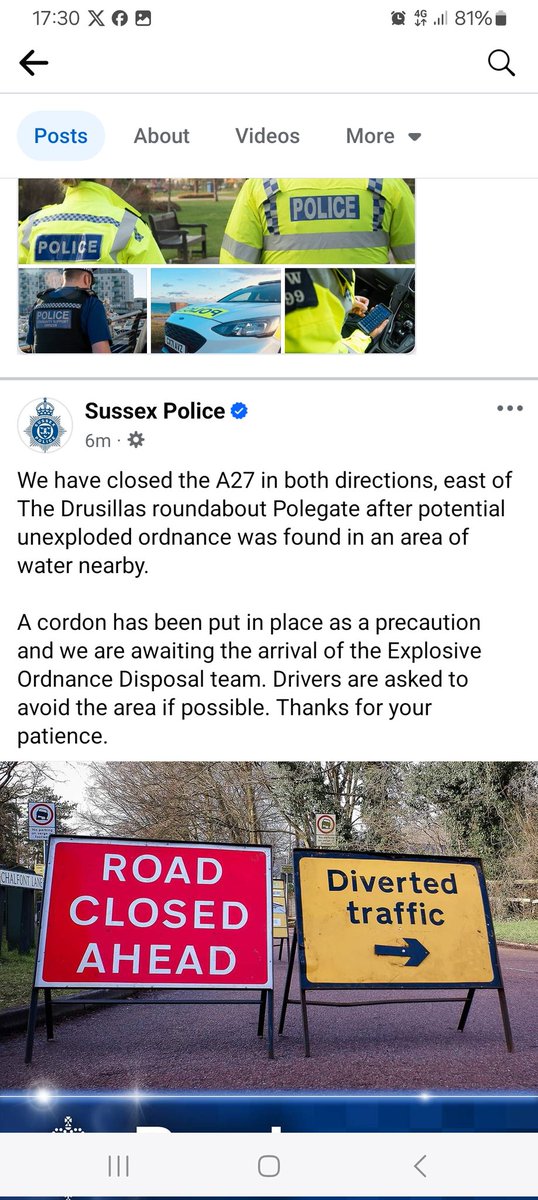 A27 incident update. 
A27 remains closed bothways between polegate and the Drusillas roundabout police incident ongoing <a href="/EchoDan11/">Dan Jessup</a> <a href="/BBCSussex/">BBC Sussex</a> <a href="/hawkinthebury/">C Mellor - SeahavenFM Drivetime</a> <a href="/seahavenfm/">Seahaven FM 95.6 & 96.3</a> <a href="/hailshamfm/">Hailsham FM</a> <a href="/RegencyRadio/">Regency Radio</a> <a href="/brightonsnapper/">eddie mitchell</a> <a href="/SylvMelB/">Sylvie Blackmore</a> <a href="/GHRSussex/">Greatest Hits Radio Sussex News</a> <a href="/SussexIncidents/">Sussex News - Breaking news for Sussex</a>