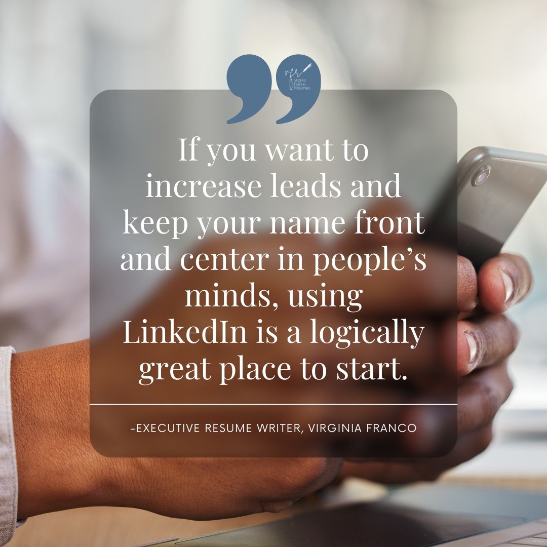 VAFrancoResumes's tweet image. If you want to #increaseleads and keep your name front and center in people’s minds, using #LinkedIn is a great place to start. The more you #engage, the more you appear in the feeds of your connections – and the greater the chances of staying #topofmind. bit.ly/3xGBI8k