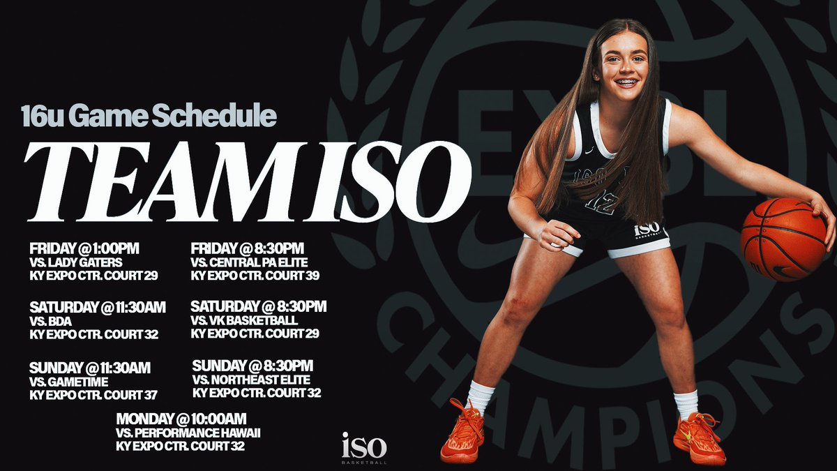 WoodzElite's tweet photo. Session 3: 16u Schedule 

🏀 | @TFNsRun4Roses 
📅 | July 12-15th
📍 | Louisville, KY https://t.co/FeMa4pFXtI