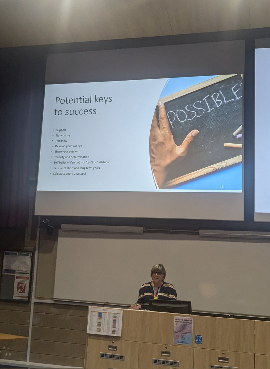 Katystearn1Katy's tweet photo. It's always inspiring listening to @SarBai65, including her journey into the realms of a clinical academic career. She paved the way for us @UHSFT @SotonChildHosp . I am always in awe of the work she has done. I hope I can follow in her footsteps one day #postPhDlife https://t.co/fhmJMiLEDb