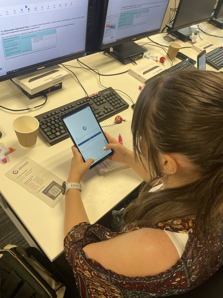 PeteDHardy's tweet photo. Great session with the @cwpnhs Specialist Perinatal Mental Health Team testing @TPP_SystmOne @AirmidCares Patient App.  Lots of ideas for how it can reduce DNAs, increase efficiency &amp; improve patient care. Looking forward to meeting with our other two pilot teams soon.@AnushtaS https://t.co/78CosTpG1i
