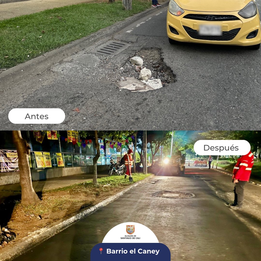 alejoeder's tweet photo. Ya hicimos la tarea en el barrio #ElCaney 🚧👍🏼
Con nuestro equipo de recuperación inmediata de la @AlcaldiaDeCali, ¡estamos pilas tapando huecos! https://t.co/JPmFVexmI1