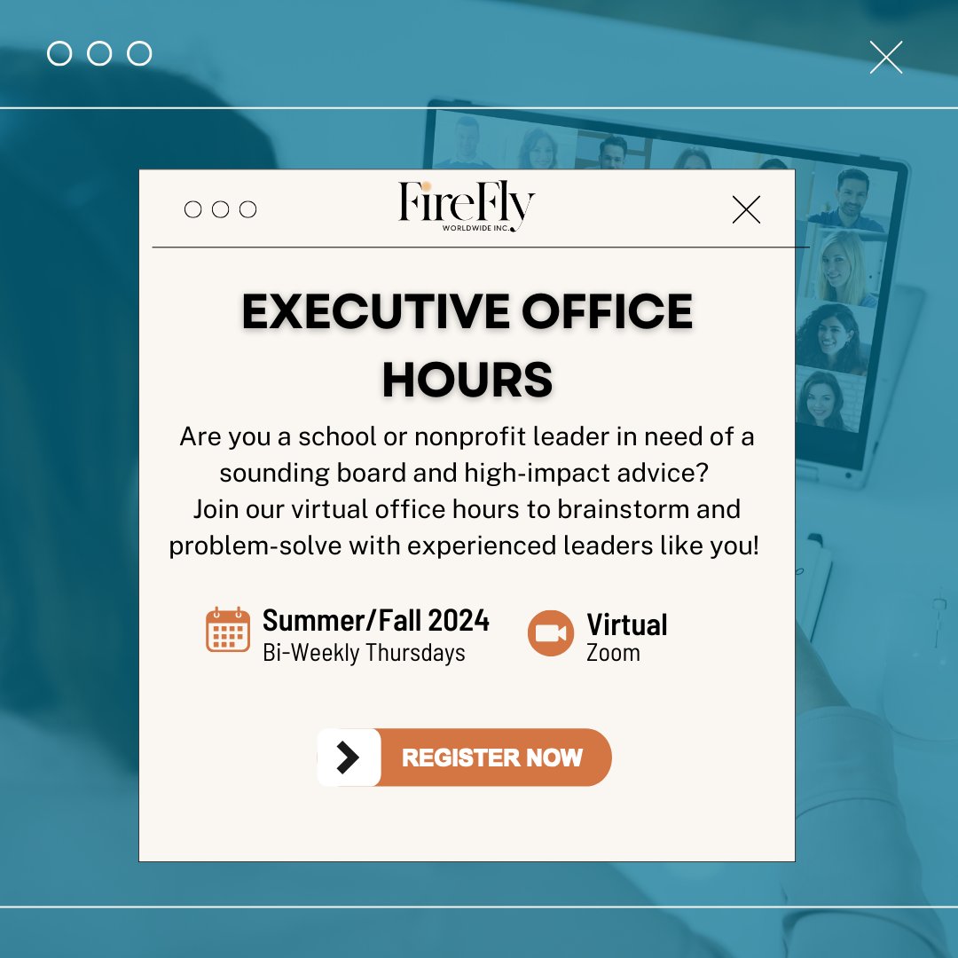 School &amp; Nonprofit Leaders! Join our Executive Office Hours, an intimate community of leaders discussing:
 
🔸Strategic planning 
🔸Creative management strategies 
🔸Equity-driven leadership 
  + MORE

Register now: bit.ly/ExecOffHrs

 #leadership #change #management