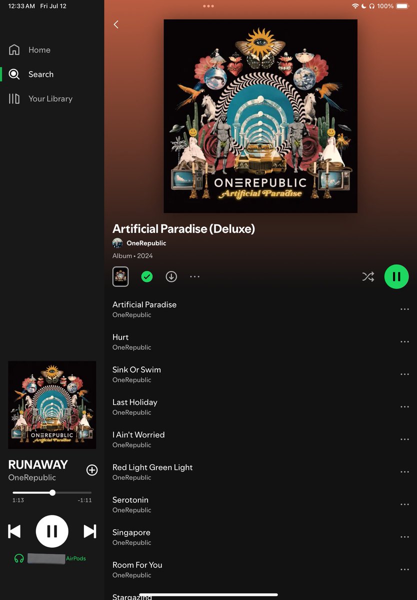 dnclngrc's tweet photo. Stayed up late for the release 😚 @OneRepublic https://t.co/L0JIhOkqlk