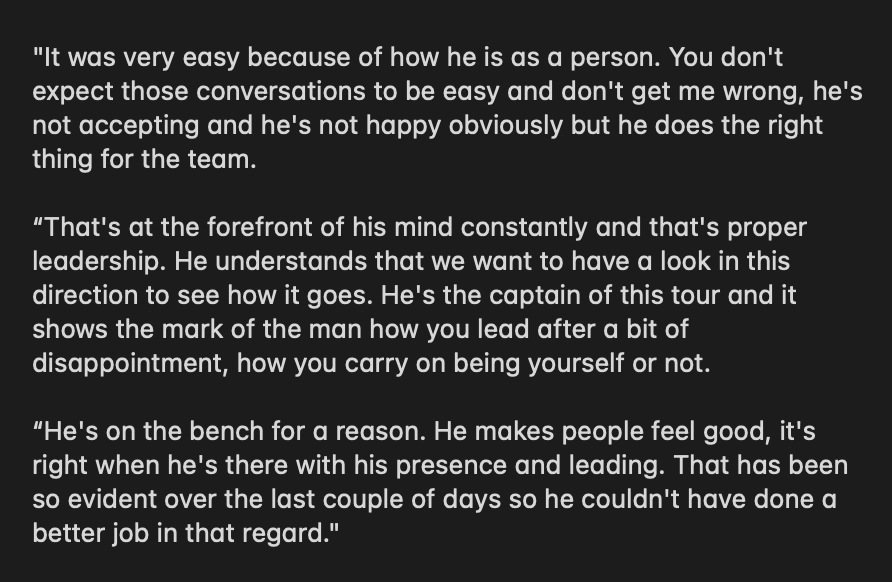 Andy Farrell with strong praise of Peter O'Mahony's reaction to being dropped to the bench: