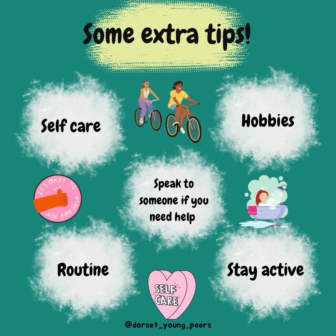 Dorsetdiscovery's tweet photo. The time between exams finishing and receiving your results is really important, as it’s a time to relax and recharge! Here are some things that we think are important to focus on!📚 https://t.co/SOWhPL56nW