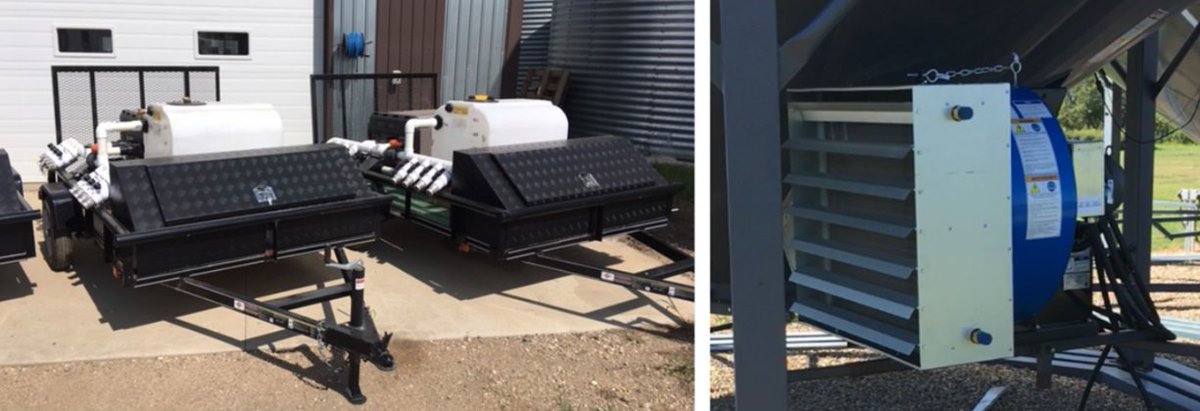 TopGradeAg's tweet image. The past week of 30℃ at 25% humidity, a great time for the lake &amp;amp; for drying grain! Top Grade Ag’s hydronic supplemental heater brings ideal drying conditions to your bin 24/7! 🌾 Set up on four 5000bu bins for approximately $20,000. #AgTech #FarmingSolutions