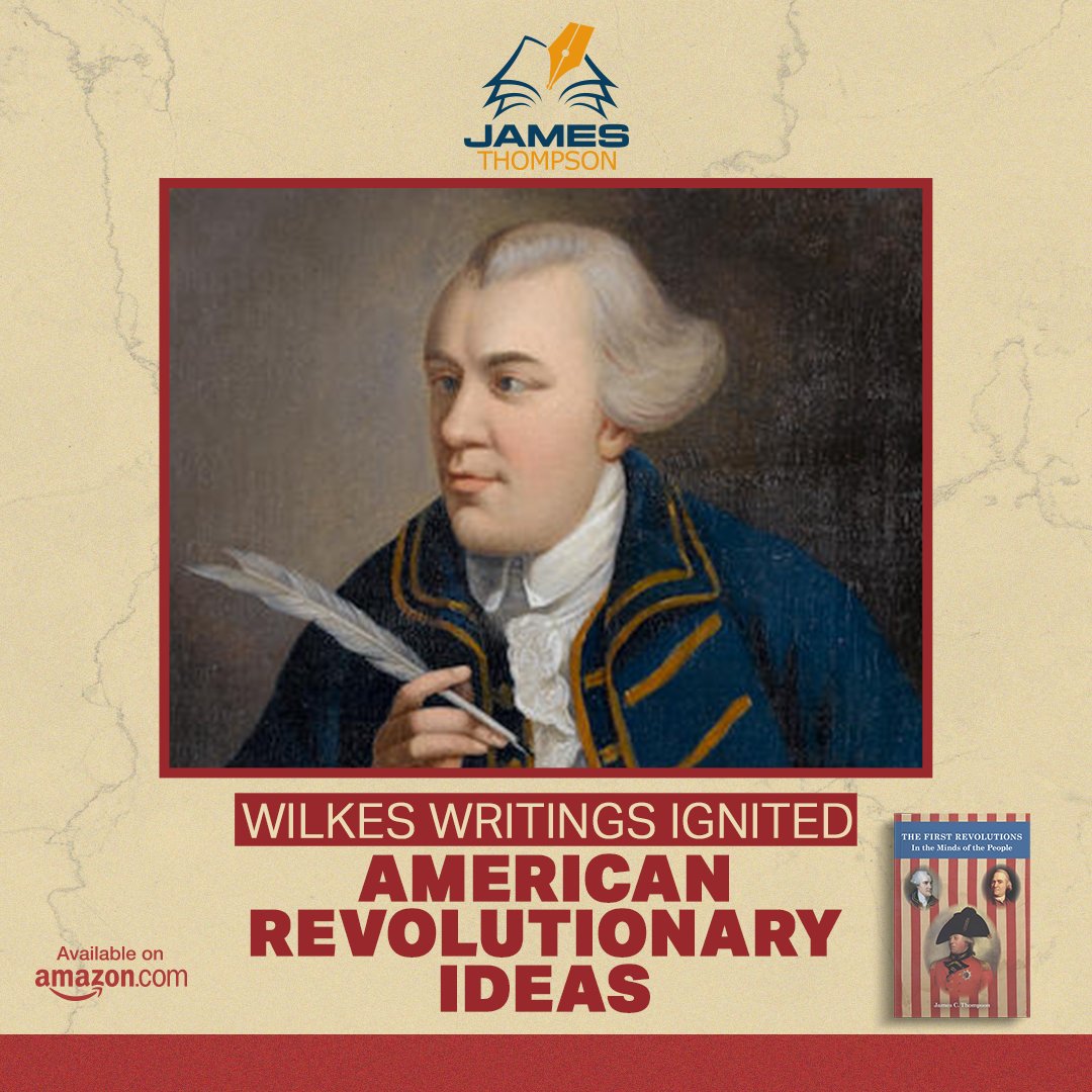 AuthorJamesT's tweet photo. James Thompson meticulously examines how Wilkes's writings sparked the #AmericanRevolution. Learn about the powerful ideas that fueled a nation's determination for #freedom and #independence.

Buy now: https://t.co/aU2DZ1z7VU

#AmericanHistory #Democracy #Books #WritingCommunity https://t.co/Q6ZN3oIbxB