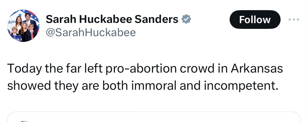 JonesForAR's tweet photo. Can someone explain to me why Sarah has such contempt for Arkansans who volunteer for causes they believe in?

Her disdain for those who disagree with her or have different perspectives is a sad display. https://t.co/9WtsWTUuHu