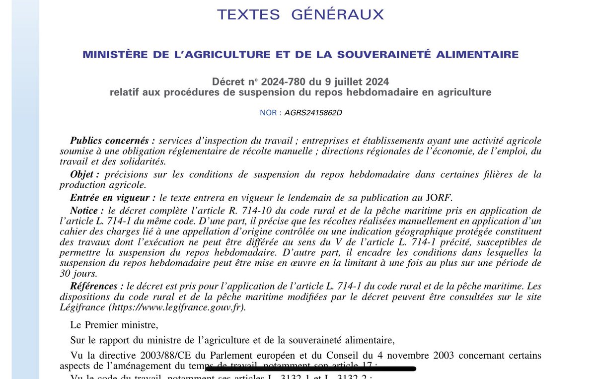 CGT_AIACF's tweet photo. ➡️Fin du repos hebdomadaire ⬅️
Pour 2024, la cuvée #Vautrin aura un goût acide. Celui de la sueur.

Difficile de dire si personne n'a gagné en tout cas ce ne sont pas les saisonniers qui l'ont emporté.
@CaVautrin #CGT #1erMinistre #travail #Agriculteurs https://t.co/PTEFfnzkS4