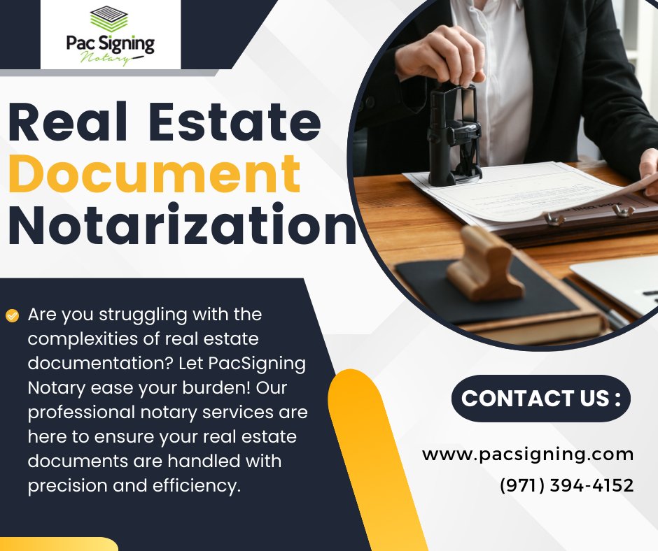 pacsigning's tweet image. Simplify Your Real Estate Transactions with PacSigning Notary!

#RealEstateNotary #DocumentNotarization #MobileNotary #SecureNotarization #EfficientService #RealEstateDocuments #FlexibleNotary #CustomerSupport