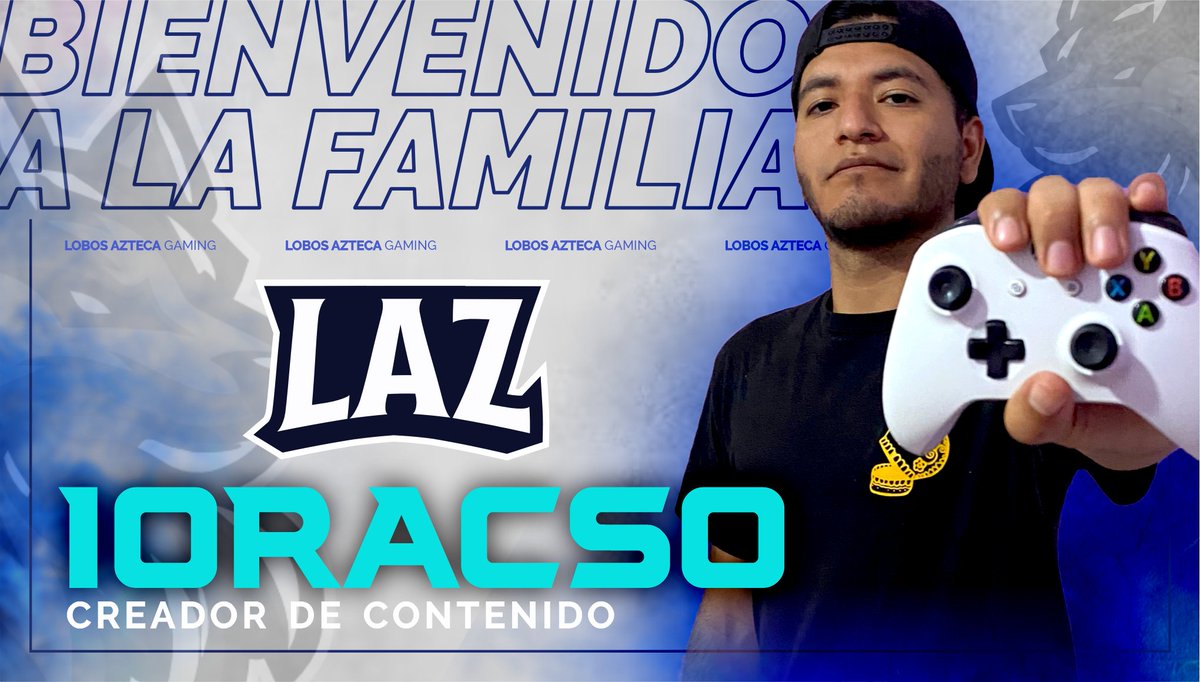 LOBOSAZTECA's tweet photo. Demos la bienvenida a @io_racso, quien se une a nosotros como creador de contenido 💙🐺

Estamos emocionados de tenerte a bordo y no podemos esperar para ver todo lo que vamos a lograr juntos

#GoLAZ https://t.co/WtvEsIpuUO