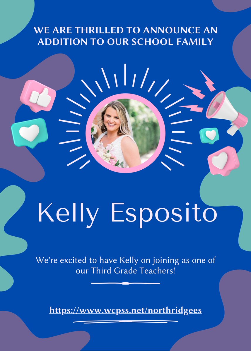 We are excited <a href="/NorthRidgeES/">NorthRidgeElementary</a> to have <a href="/MrsEsposito3rd/">Mrs. Esposito</a> join our third grade team for next school year! #thisisOURhouse -- more announcements to come in the upcoming days...