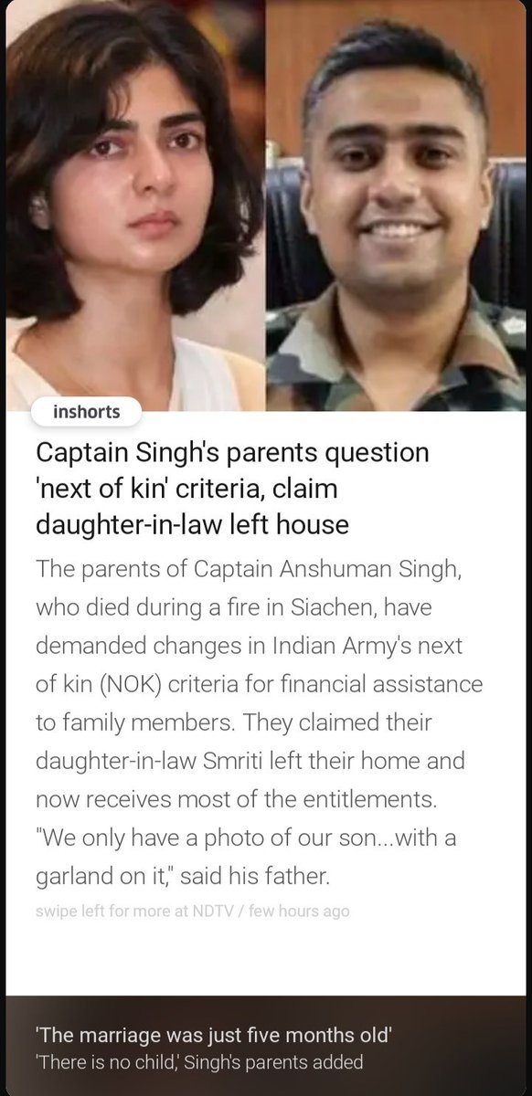 What can I say ?

Women truly seem to be a burden!!

Sad that she left the house and now doing RR to get Windfall emoluments in dead husbands name but doesn't want to give anything to his old mother and father.

#WomanIsABurden